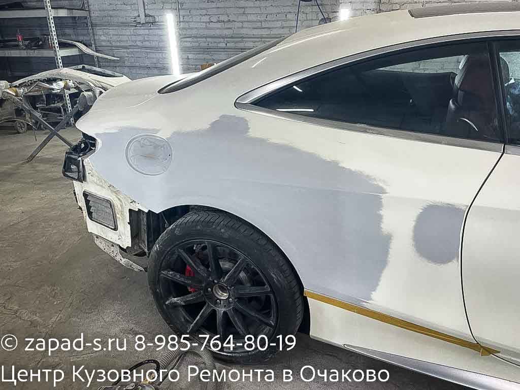 Грунтовка и шпатлёвка крыла Mercedes